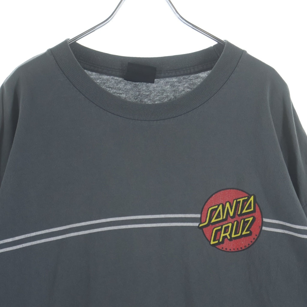 VINTAGE(ヴィンテージ) 90-00S SANTA CRUZ (サンタクルーズ) SKATEBOARDS L/S TEE NHSタグ 両面プリント スケート 長袖Tシャツ カットソー グレー