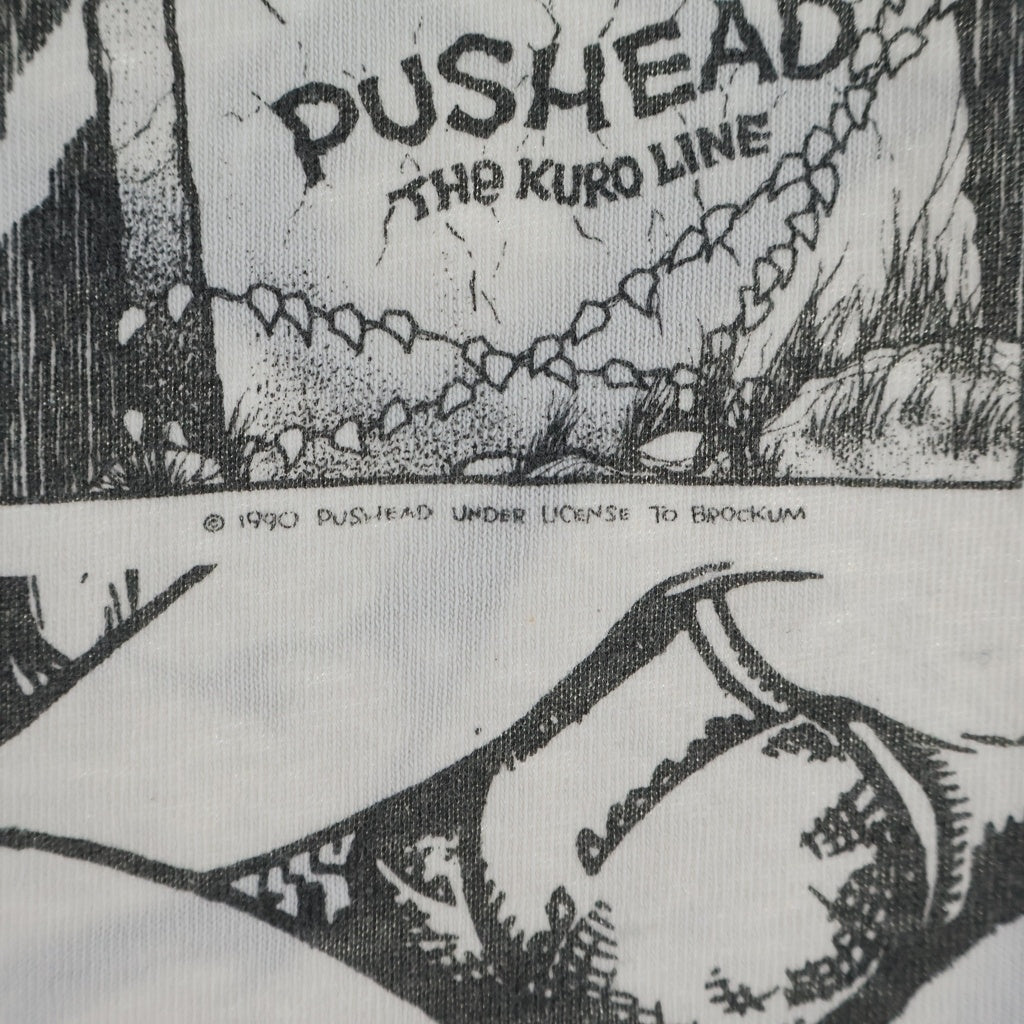 VINTAGE(ヴィンテージ) 90s SEPTIC DEATH PUSHEAD FULL PRINT TEE セプティック デス パスヘッド 総柄 半袖Tシャツ カットソー ブラック/ホワイト