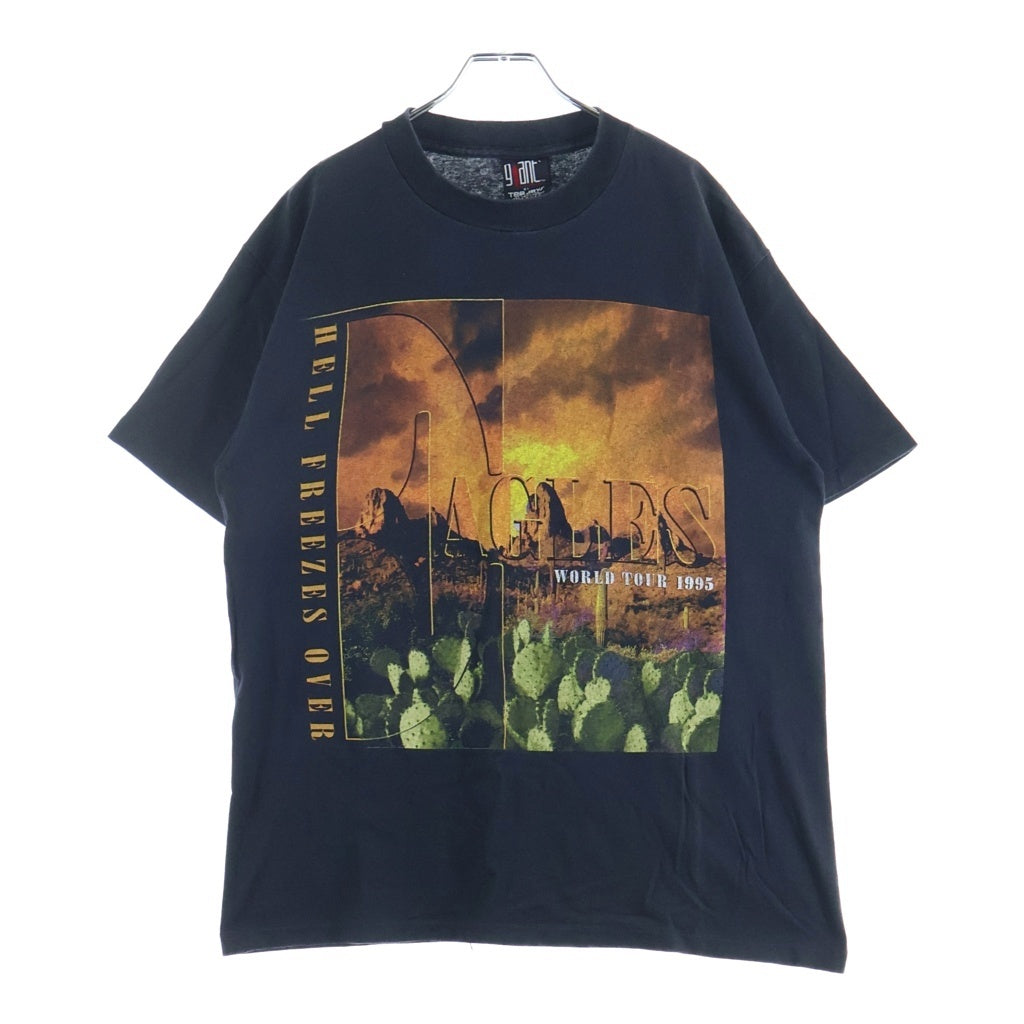 VINTAGE(ヴィンテージ) 90S EAGLES HELL FREEZES OVER WORLD TOUR 1995 イーグルス バンド ツアー 半袖Tシャツ カットソー ブラック