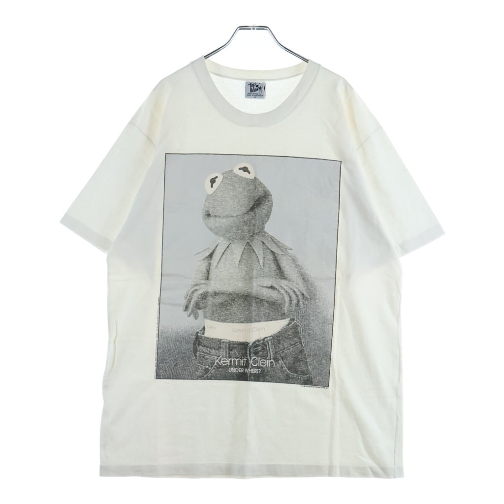 VINTAGE(ヴィンテージ) 90S KERMIT CLEIN UNDER WHERE カーミット クライン パロディ 半袖Tシャツ カットソー ホワイト