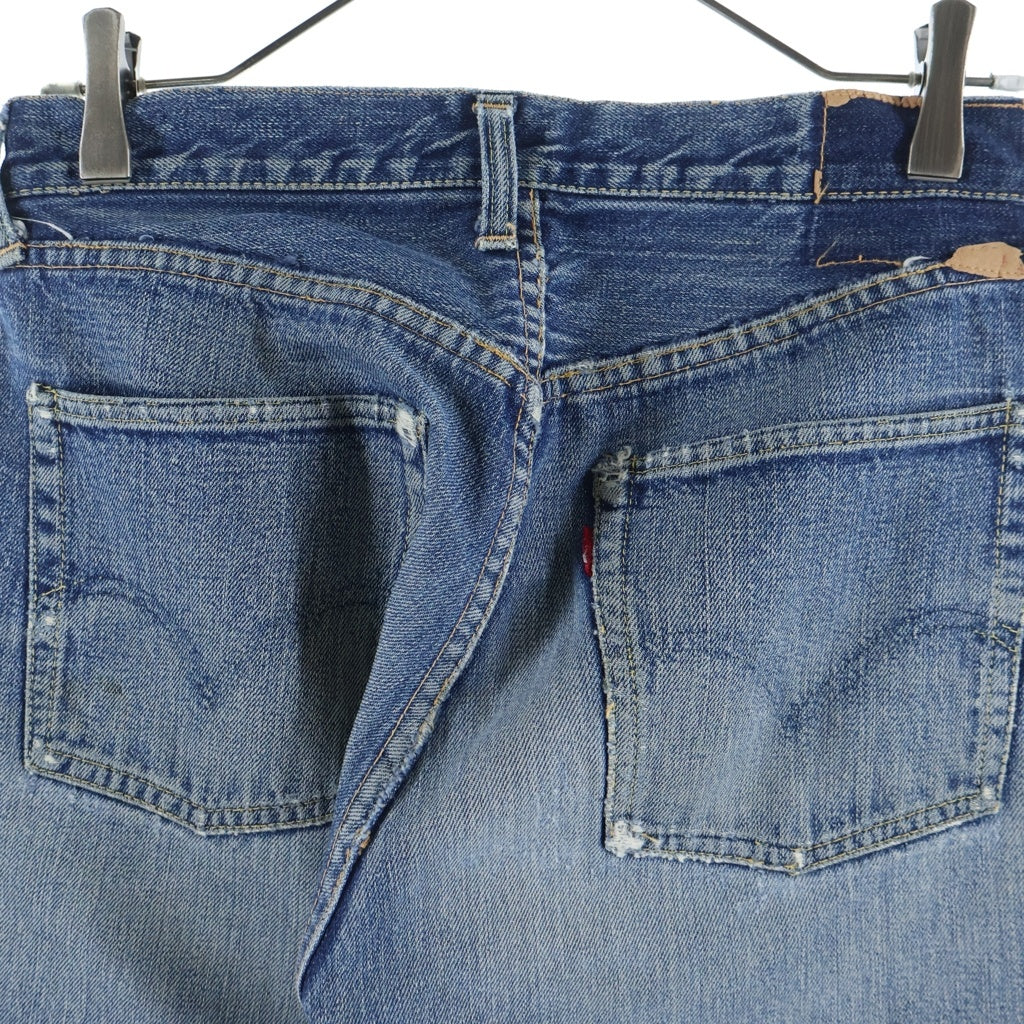 Levi's(リーバイス) 50-60S 501XX BIG E ギャラ入り Vステッチ 均等V 足長R ボタン裏無刻印 オフセット デニムパンツ インディゴ