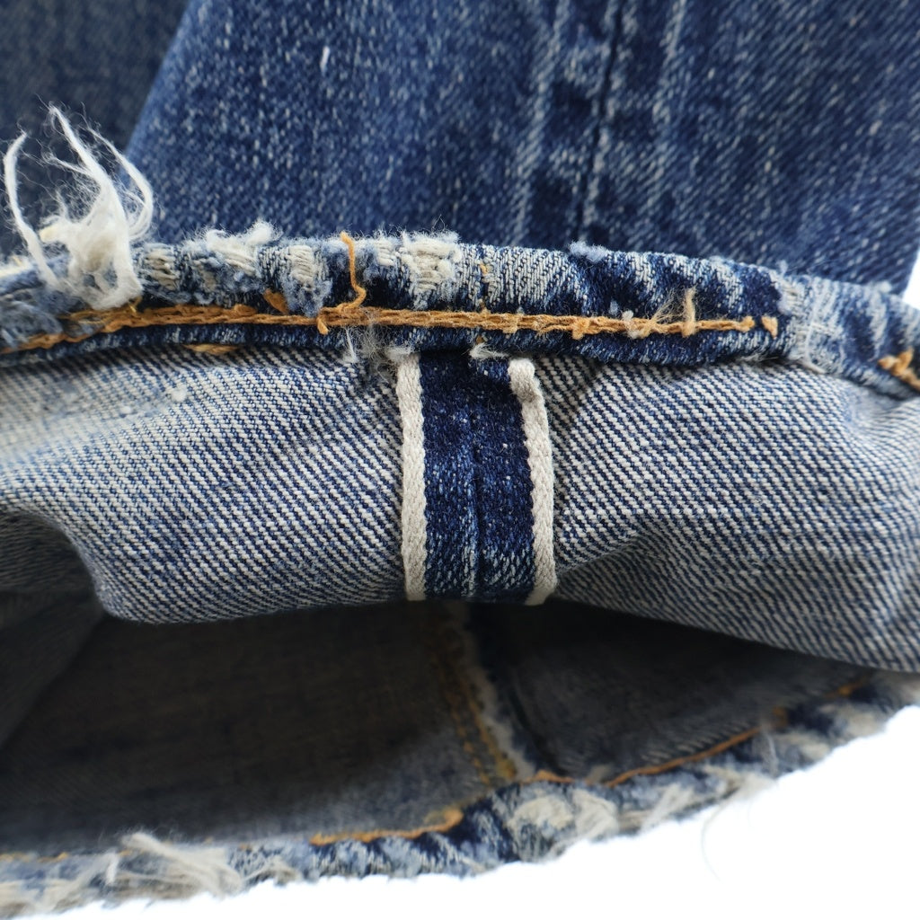 Levi's(リーバイス) 50-60S 501XX BIG E ギャラ入り Vステッチ 均等V 足長R ボタン裏無刻印 オフセット デニムパンツ インディゴ