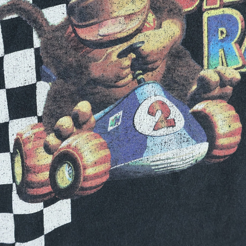 VINTAGE(ヴィンテージ) 90S DIDDY KONG RACING NINTENDO 64 TEE ディディーコングレーシング 両面プリント半袖カットソーTシャツ ブラック