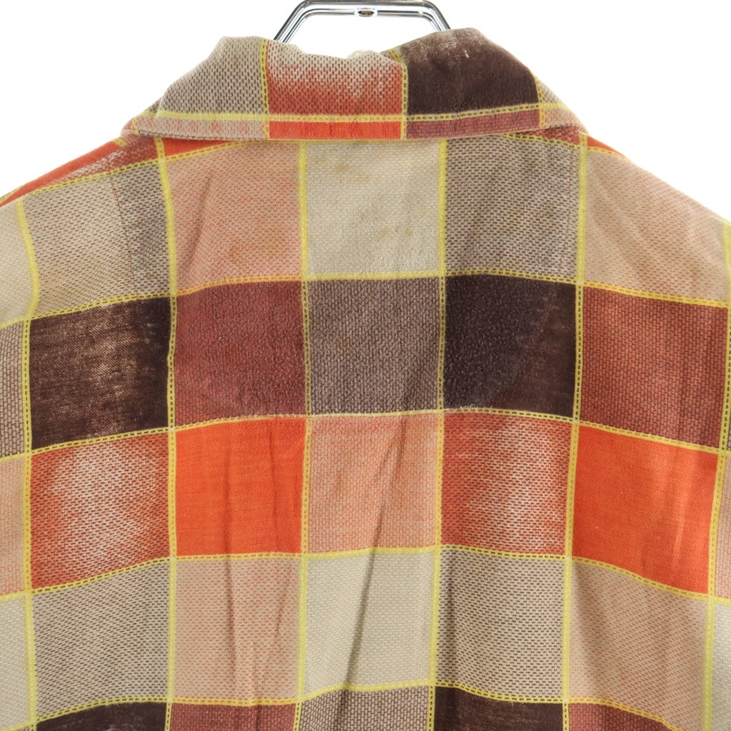 VINTAGE(ヴィンテージ) 60S BUD BERMA PRINTED FLANNEL SHIRT プリネル 長袖シャツ オレンジ