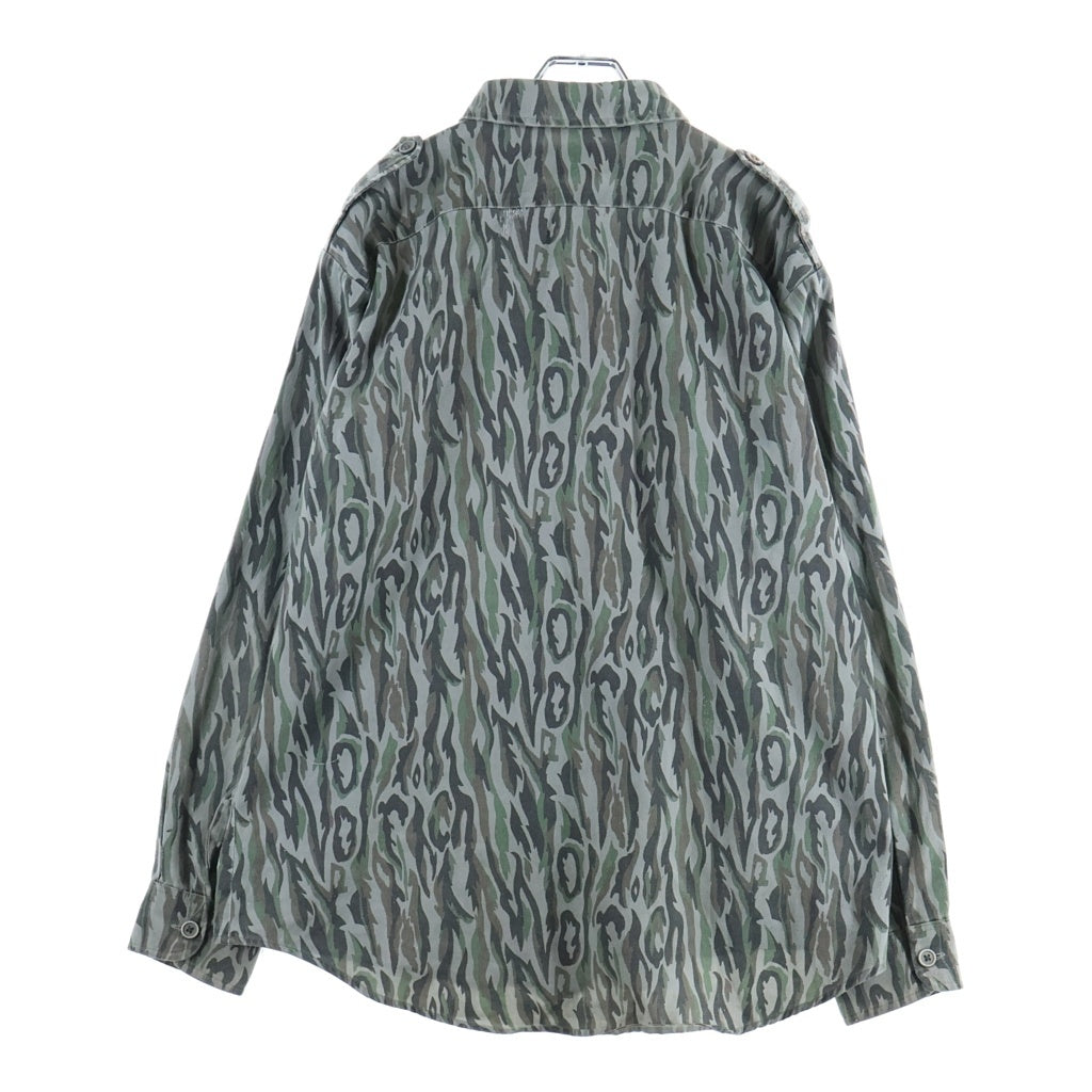 WOOLRICH(ウールリッチ) 80S VINTAGE SHADOW BARK CAMOUFLAGE L/S SHIRT カモフラージュ 長袖シャツ カーキ/ブラウン