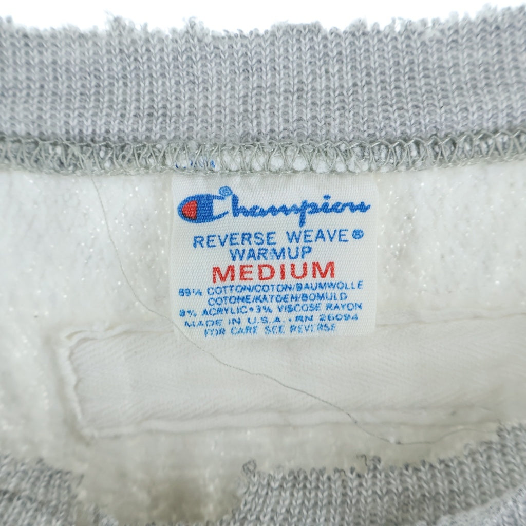 CHAMPION(チャンピオン) 80S VINTAGE USMA トリコタグ後期 前V SWEAT 陸軍士官学校 染み込みプリント スウェット グレー