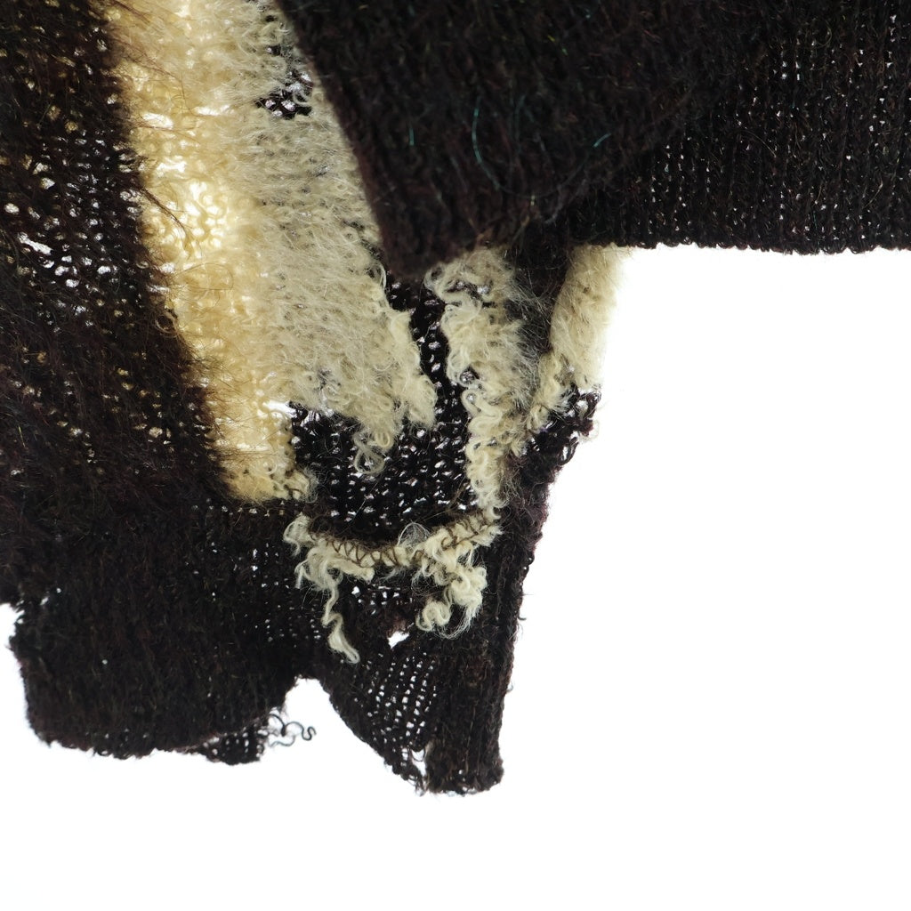 VINTAGE(ヴィンテージ) 50-60S SEARS WOOL MOHAIR CARDIGAN ウール モヘア カーディガン ブラック/ホワイト