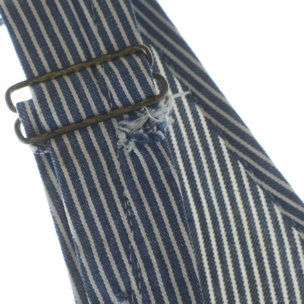 OSHKOSH(オシュコシュ) 60-70S VINTAGE HICKORY STRIPE OVERALL ヴィンテージ ボタン裏刻印15 ヒッコリー ストライプ オーバーオール ホワイト/ネイビー -