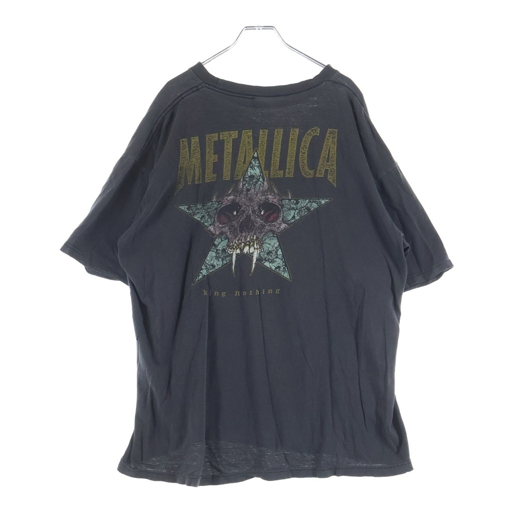 VINTAGE(ヴィンテージ) 90S METALLICA PUSHEAD KING NOTHING メタリカ バンド 半袖Tシャツ カットソー ブラック -