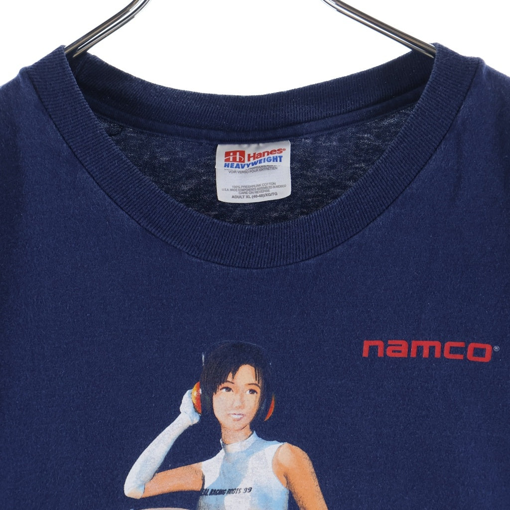 VINTAGE(ヴィンテージ) 90S R4-RIDGE RACER TYPE 4 レースゲーム 片面プリント半袖カットソーTシャツ ネイビー -
