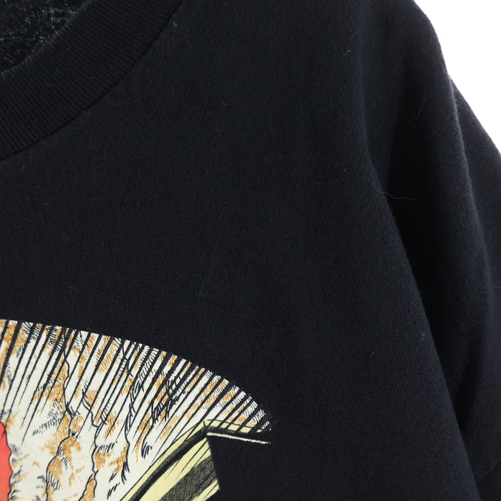 NO BRAND(ノーブランド) 10S 進撃のEVA GRAPHIC TEE アニメ グラフィック 片面プリント半袖カットソーTシャツ ブラック -