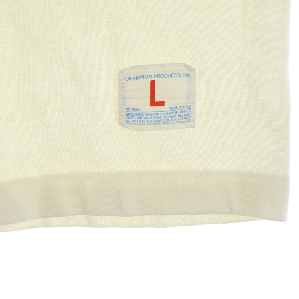 CHAMPION(チャンピオン) 70S VINTAGE FOOTBALL SHIRT 19 USA製 ヴィンテージ ナンバリング フットボールシャツ 長袖 ホワイト