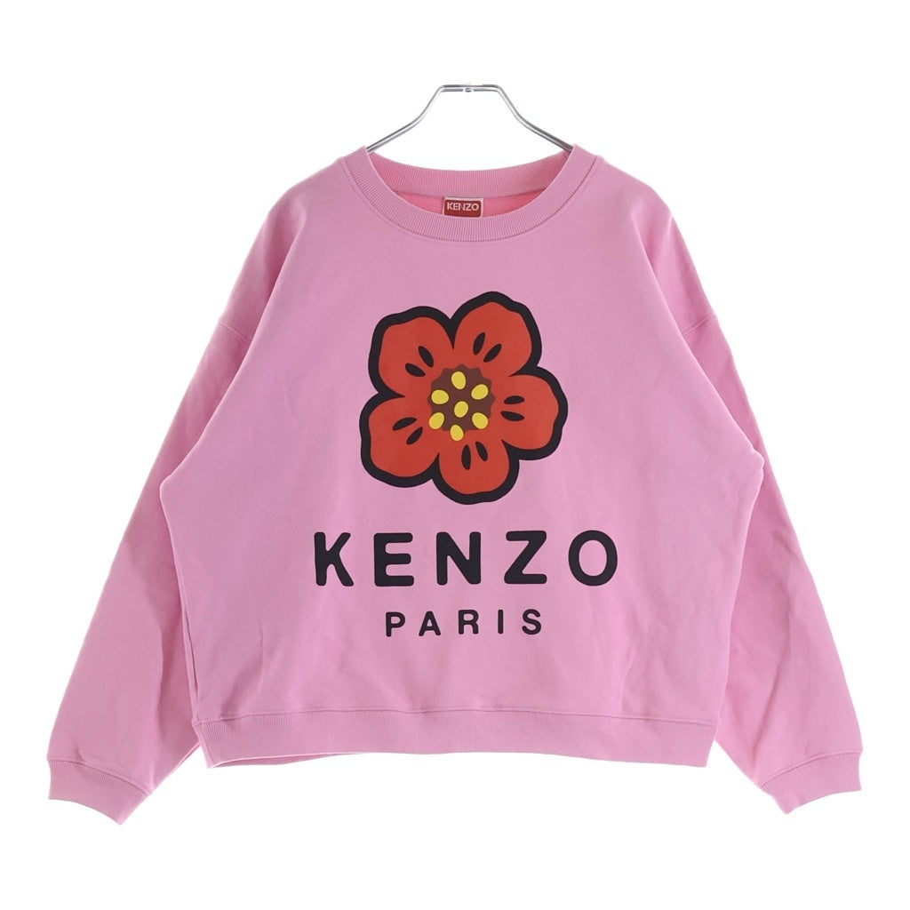 KENZO(ケンゾー) BOKE FLOWER SWEATSHIRT ボークフラワースウェット クルーネック長袖スウェット ピンク FC62SW0114ME レディース