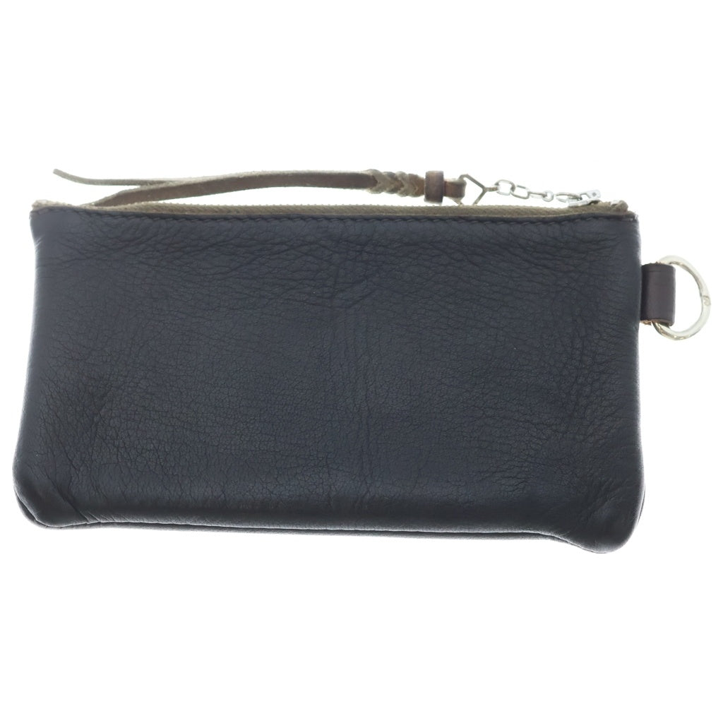 LARRY SMITH(ラリースミス) DEERSKIN POUCH ディアスキン ポーチ LT-0080 ブラック