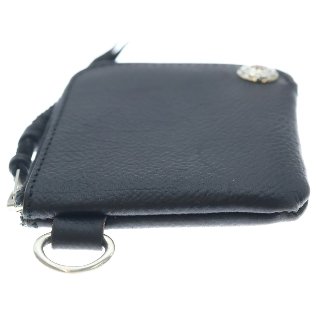 LARRY SMITH(ラリースミス) EMBOSSED L ZIPPER SHOET WALLET 型押しL字ファスナーショートウォレット ブラック