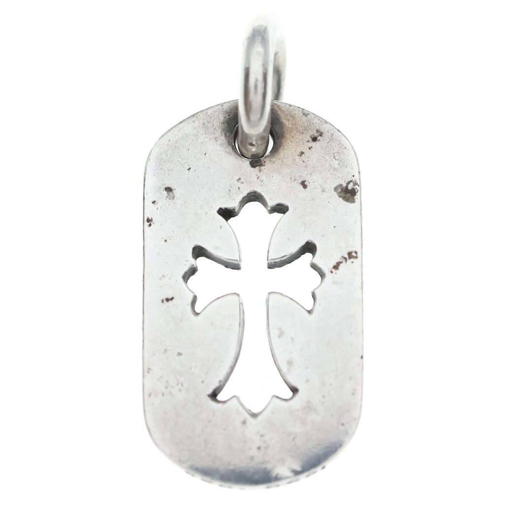 CHROME HEARTS(クロムハーツ) D TAG SML CO CRS OLD カットアウトクロスドッグタグ スモール ペンダントトップ シルバー -
