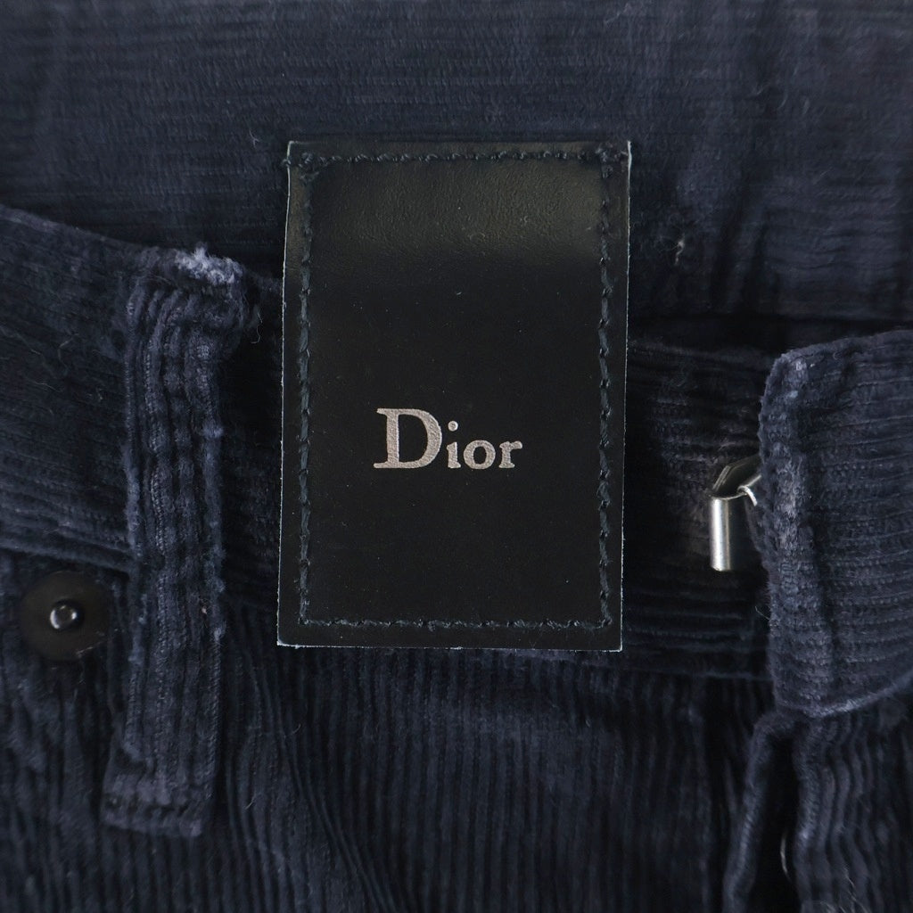 Dior HOMME(ディオールオム) 05AW STRAIGHT CORDUROY PANTS ストレート コーデュロイ パンツ ブラック