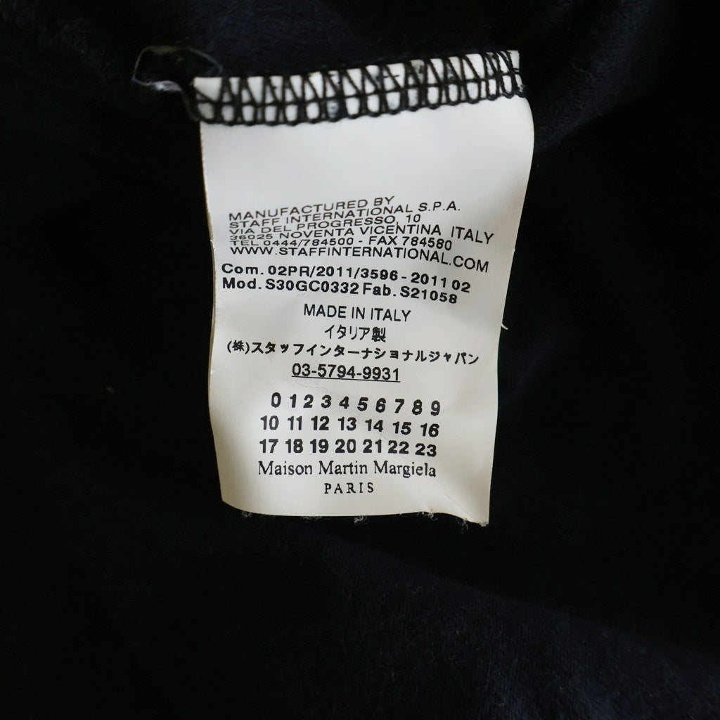 Maison Margiela(メゾンマルジェラ) 11AW COTTON L/S TEE 長袖Tシャツ カットソー ブラック 02PR/2011/3596