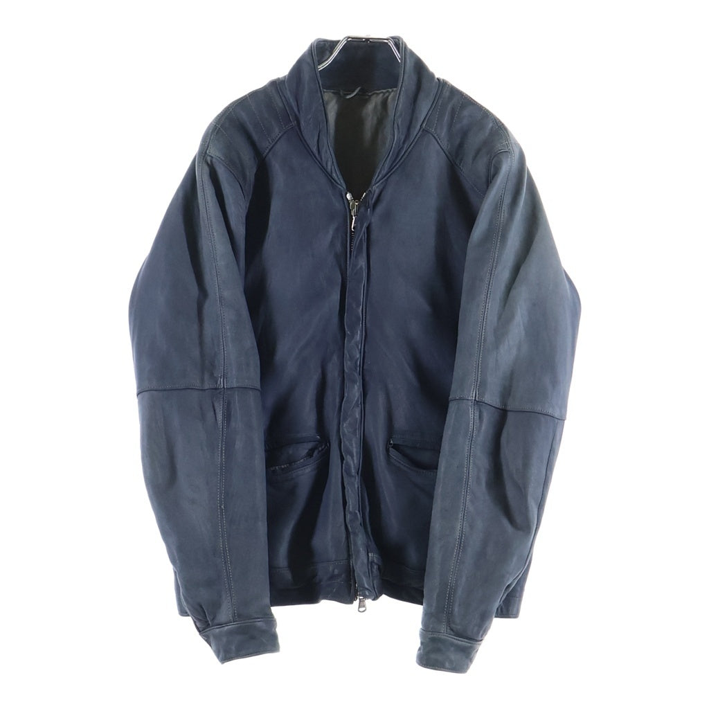 GIORGIO BRATO(ジョルジオブラット) 00S SINGLE LEATHER RAIDERS JAKET シングルライダースレザージャケット ブルー -