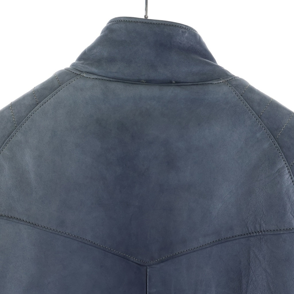 GIORGIO BRATO(ジョルジオブラット) 00S SINGLE LEATHER RAIDERS JAKET シングルライダースレザージャケット ブルー -