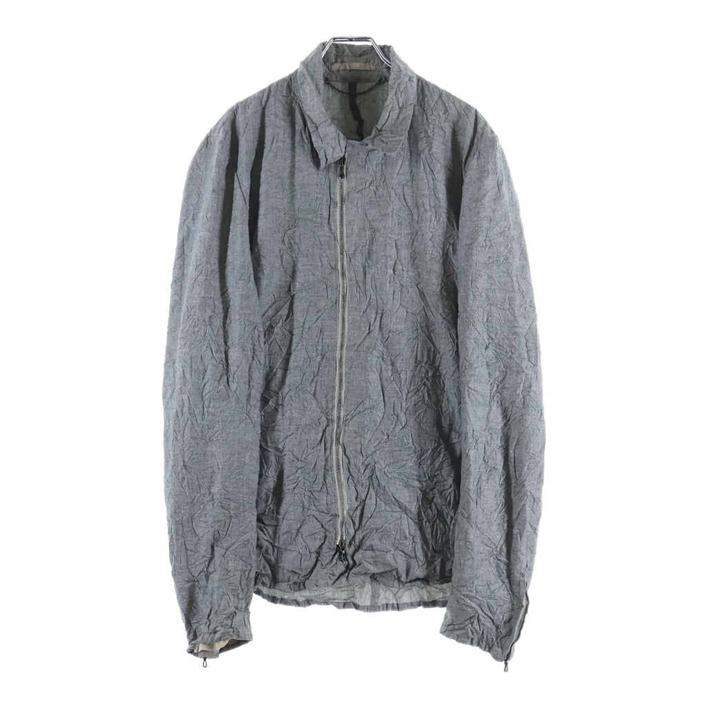 KAZUYUKI KUMAGAI ATTACHMENT(カズユキクマガイ アタッチメント) CRASH BROAD ZIP JACKET クラッシュ ブロード ジップ ジャケット グレー -