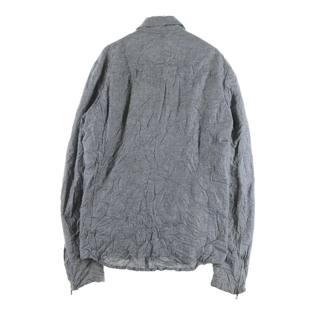 KAZUYUKI KUMAGAI ATTACHMENT(カズユキクマガイ アタッチメント) CRASH BROAD ZIP JACKET クラッシュ ブロード ジップ ジャケット グレー -