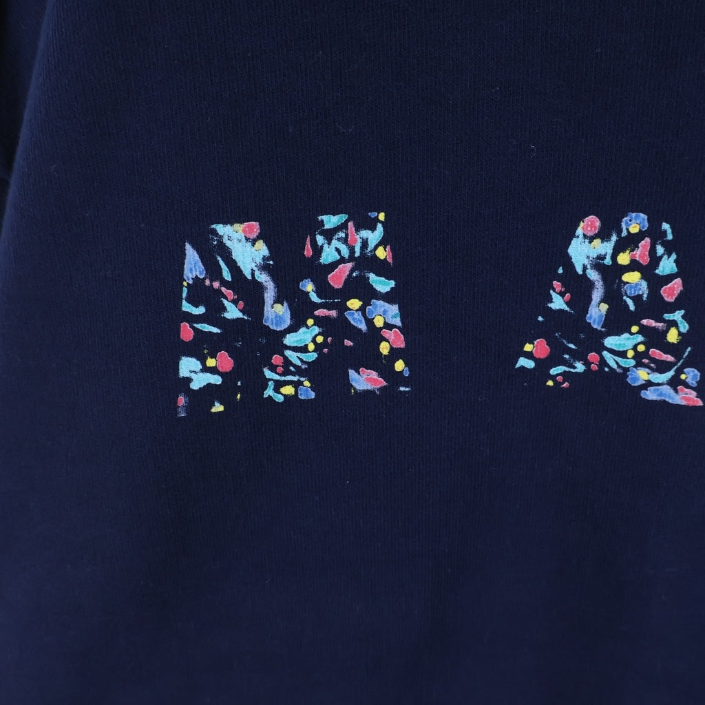 MARNI(マルニ) Floral Logo Print Crewneck Sweatshirt フローラルロゴプリント クルーネック スウェットシャツ ネイビー FUMU0074PD USCW22