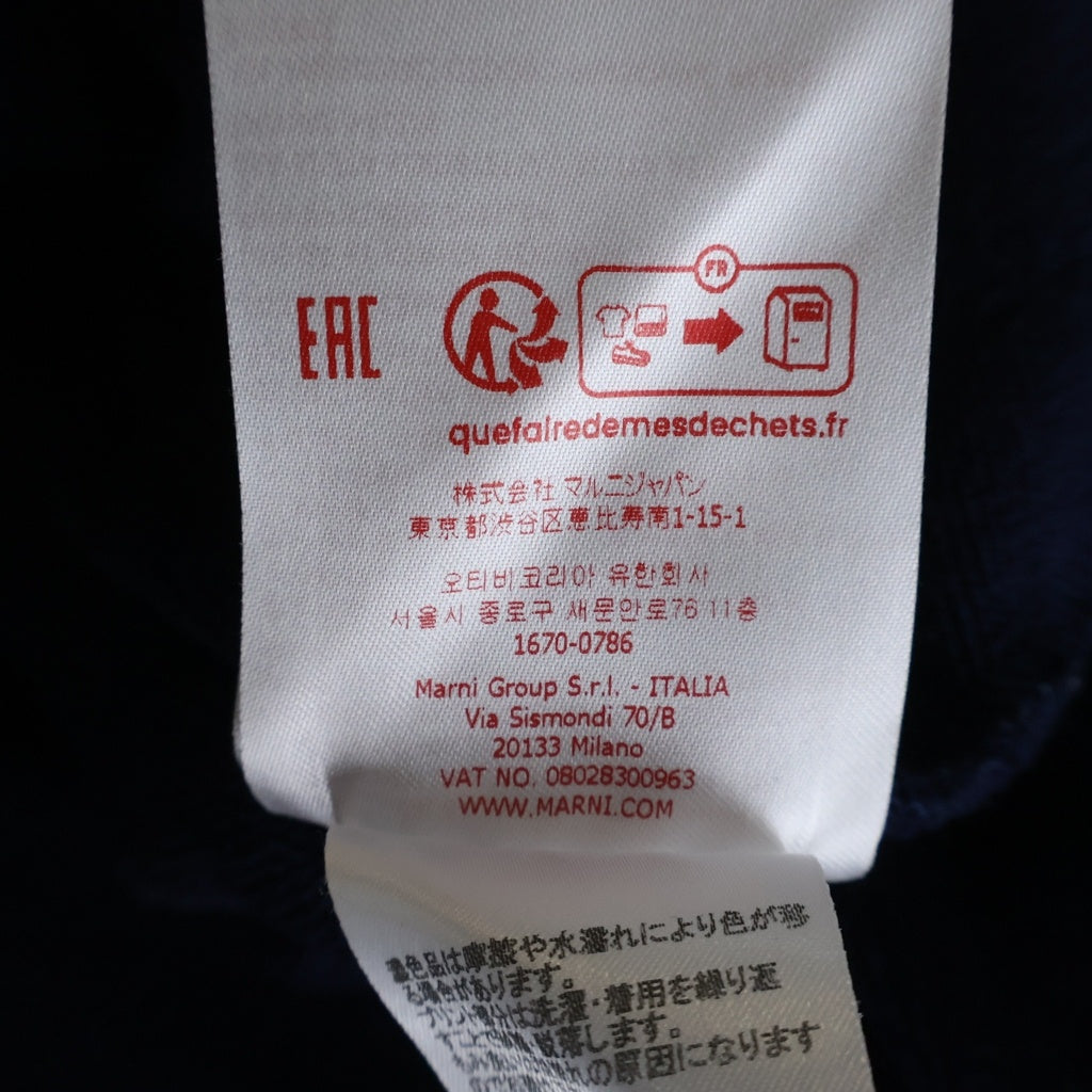 MARNI(マルニ) Floral Logo Print Crewneck Sweatshirt フローラルロゴプリント クルーネック スウェットシャツ ネイビー FUMU0074PD USCW22