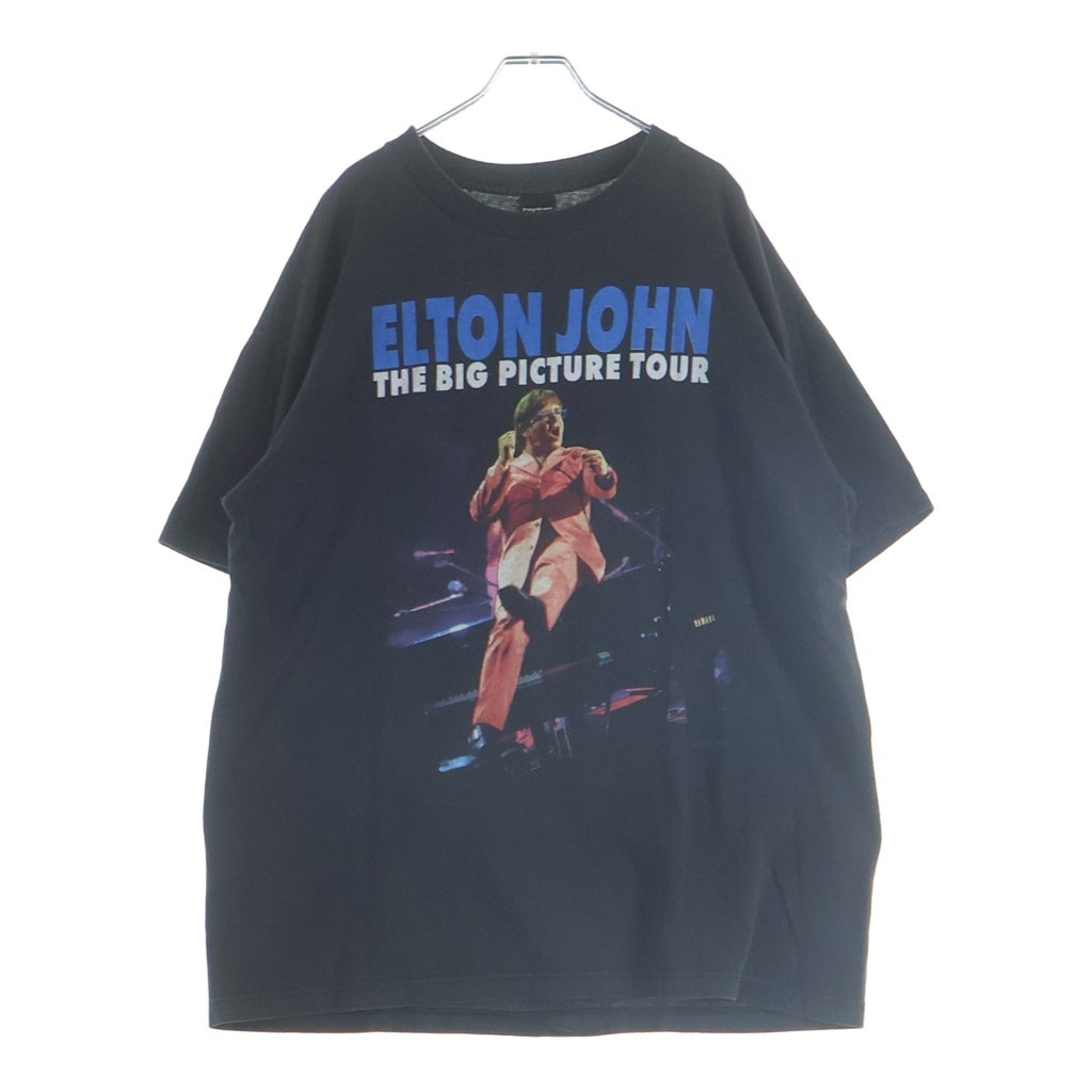 VINTAGE(ヴィンテージ) 90S ELTON JOHN THE BIG PICTURE TOUR TEE エルトン ジョン 両面プリント半袖カットソーTシャツ ブラック