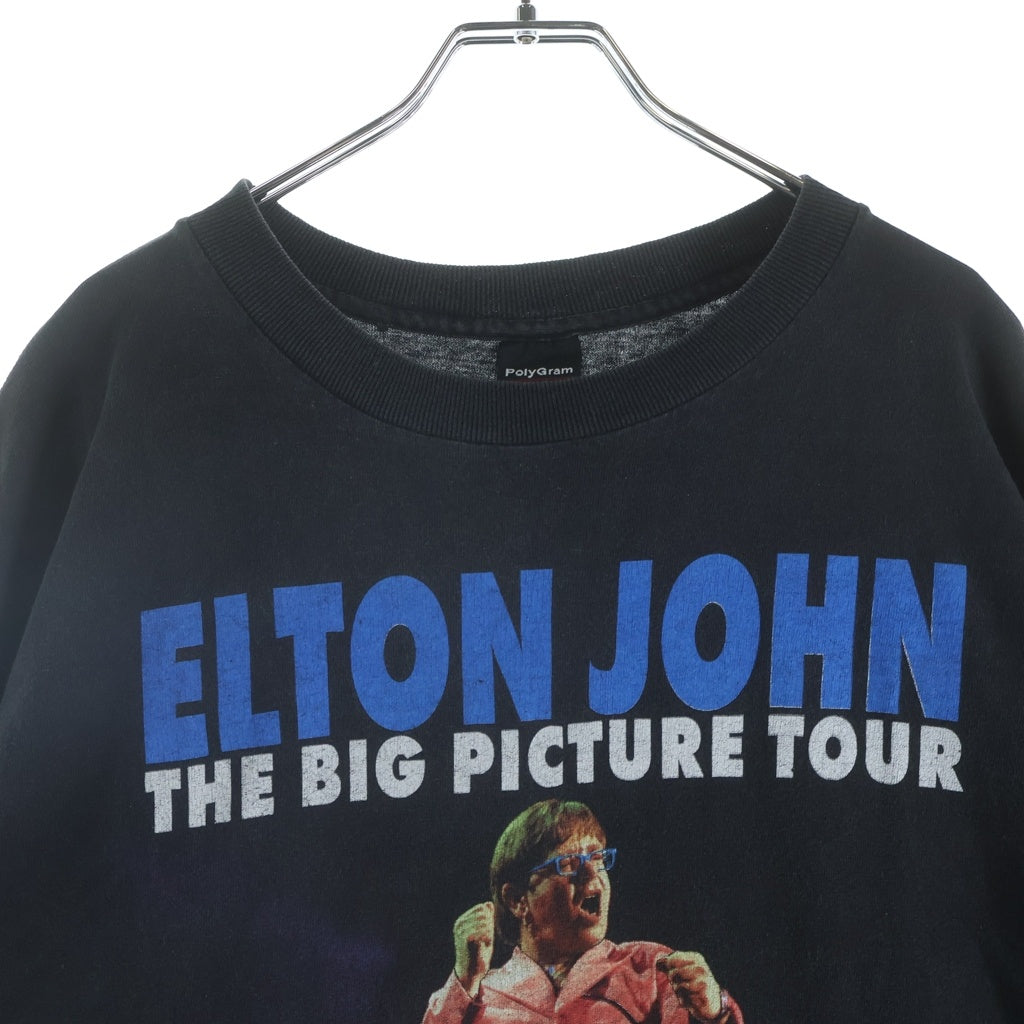 VINTAGE(ヴィンテージ) 90S ELTON JOHN THE BIG PICTURE TOUR TEE エルトン ジョン 両面プリント半袖カットソーTシャツ ブラック