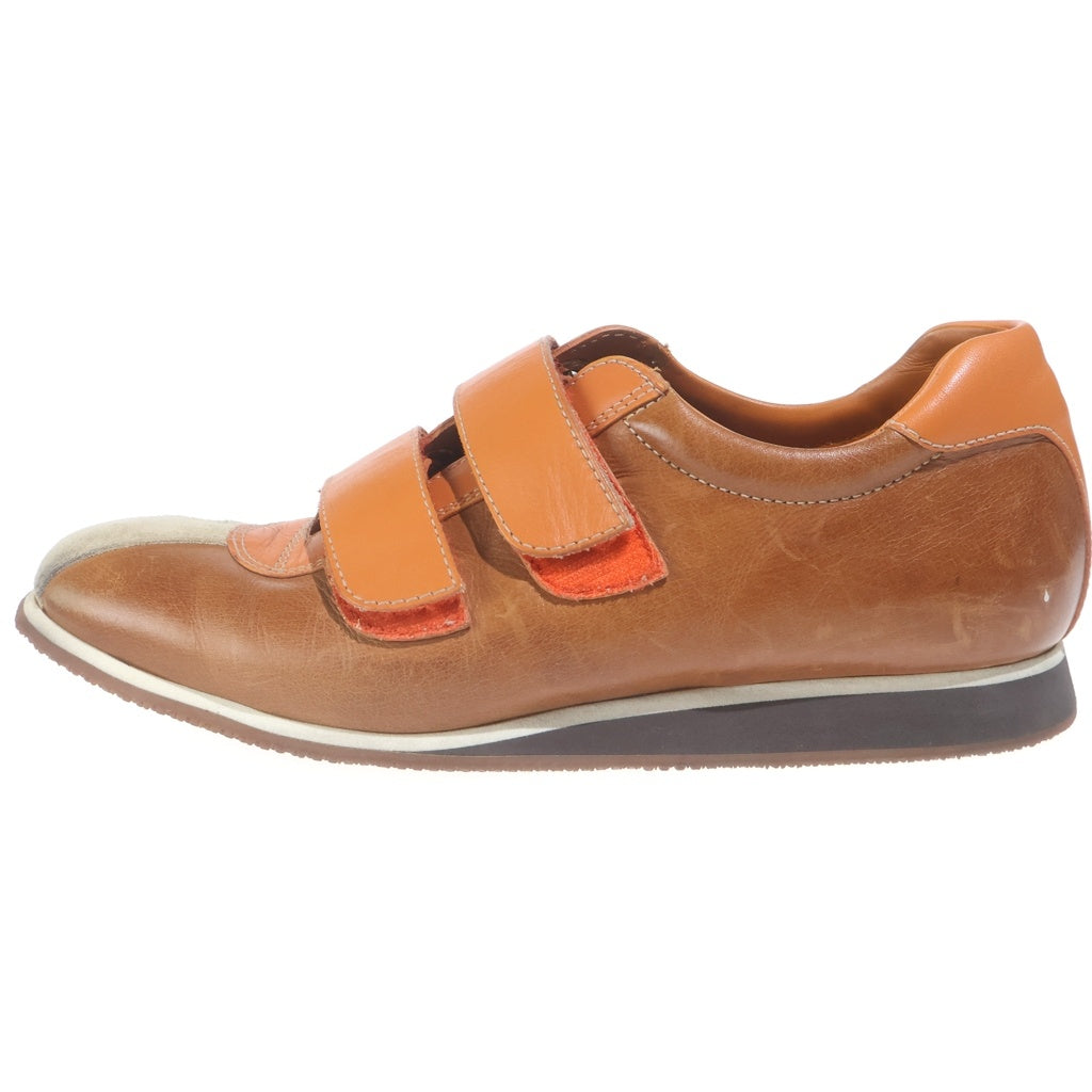 miumiu(ミュウミュウ) 90-00S ARCHIVE VELCRO TAPE LEATHER SHOES アーカイブ ベルクロ テープ レザー ローカットスニーカー ベージュ/ブラウン/オレンジ 6 P0398
