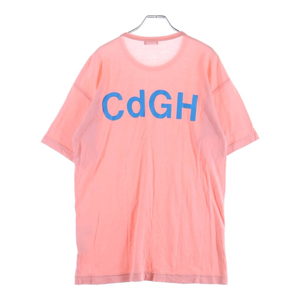 COMME des GARCONS HOMME(コムデギャルソンオム) 00S LOGO PRINT RAYON TEE 田中オム ロゴプリント レーヨン 半袖カットソーTシャツ ピンク HT-020320