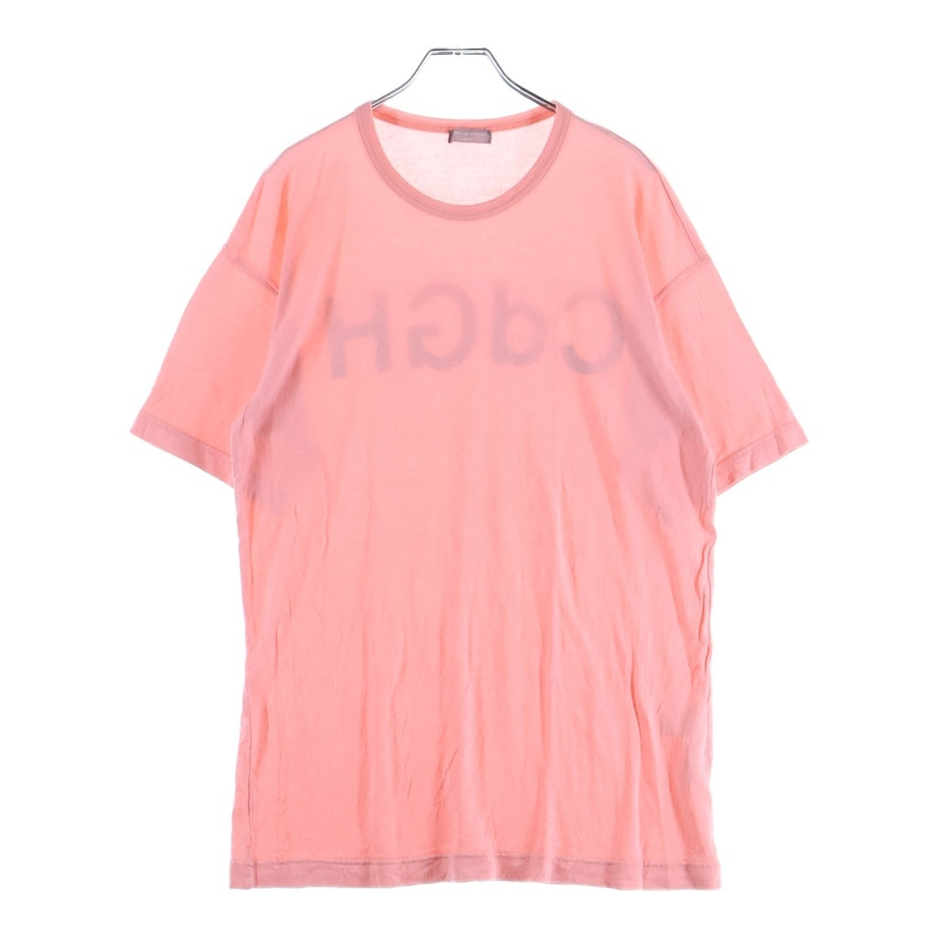 COMME des GARCONS HOMME(コムデギャルソンオム) 00S LOGO PRINT RAYON TEE 田中オム ロゴプリント レーヨン 半袖カットソーTシャツ ピンク HT-020320