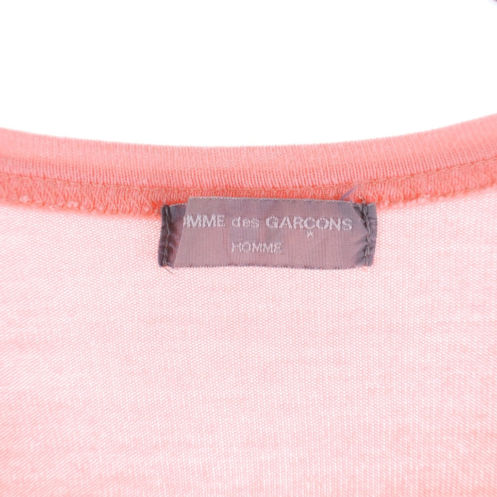 COMME des GARCONS HOMME(コムデギャルソンオム) 00S LOGO PRINT RAYON TEE 田中オム ロゴプリント レーヨン 半袖カットソーTシャツ ピンク HT-020320