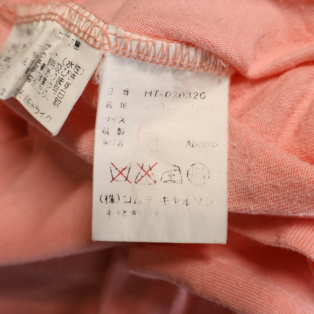 COMME des GARCONS HOMME(コムデギャルソンオム) 00S LOGO PRINT RAYON TEE 田中オム ロゴプリント レーヨン 半袖カットソーTシャツ ピンク HT-020320