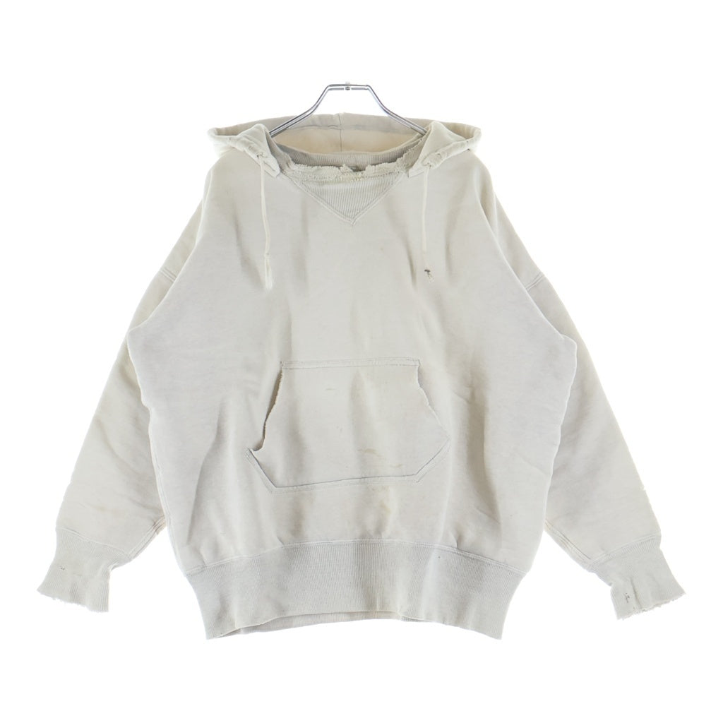 VINTAGE(ヴィンテージ) 30-40S R.H. Macy & Co. DOUBLE FACE PARKA HOODIE 両V ダブルフェイス ドラポケ バインダー オートミール ツートン パーカー スウェット フーディー グレー -