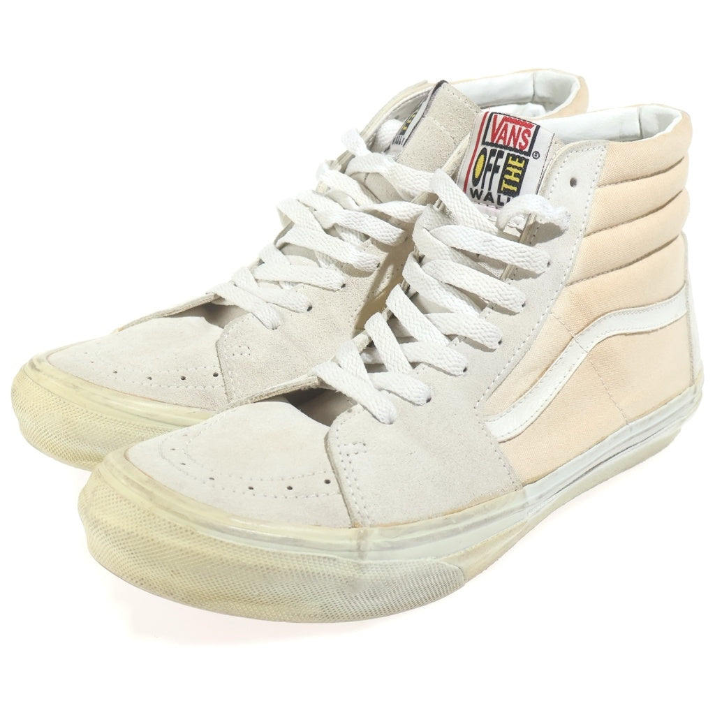 VANS(ヴァンズ) 90S VANS 旧ベロ SK8-HI SUEDE HIGH TOP SNEAKERS スエード ハイカット スニーカー ホワイト US10.5/28.5号 -