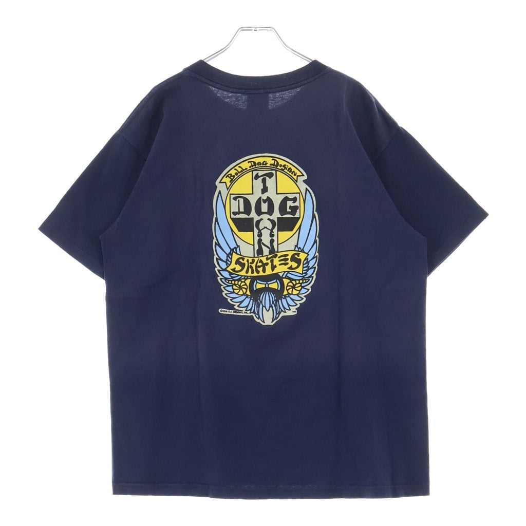VINTAGE(ヴィンテージ) 90S DOG TOWN OLD SKATE TEE USA製 ドッグタウン 両面プリント 半袖Tシャツ カットソー ネイビー