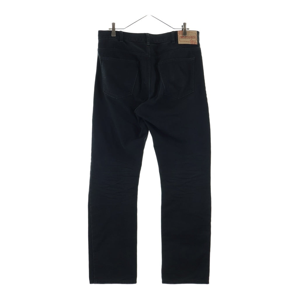 MASSES(マシス) TAPERED ZIP FLY DENIM PANTS テーパード ジップフライ デニム パンツ ブラック -