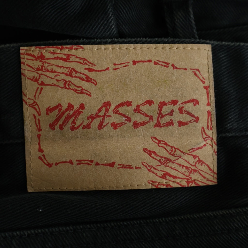 MASSES(マシス) TAPERED ZIP FLY DENIM PANTS テーパード ジップフライ デニム パンツ ブラック -