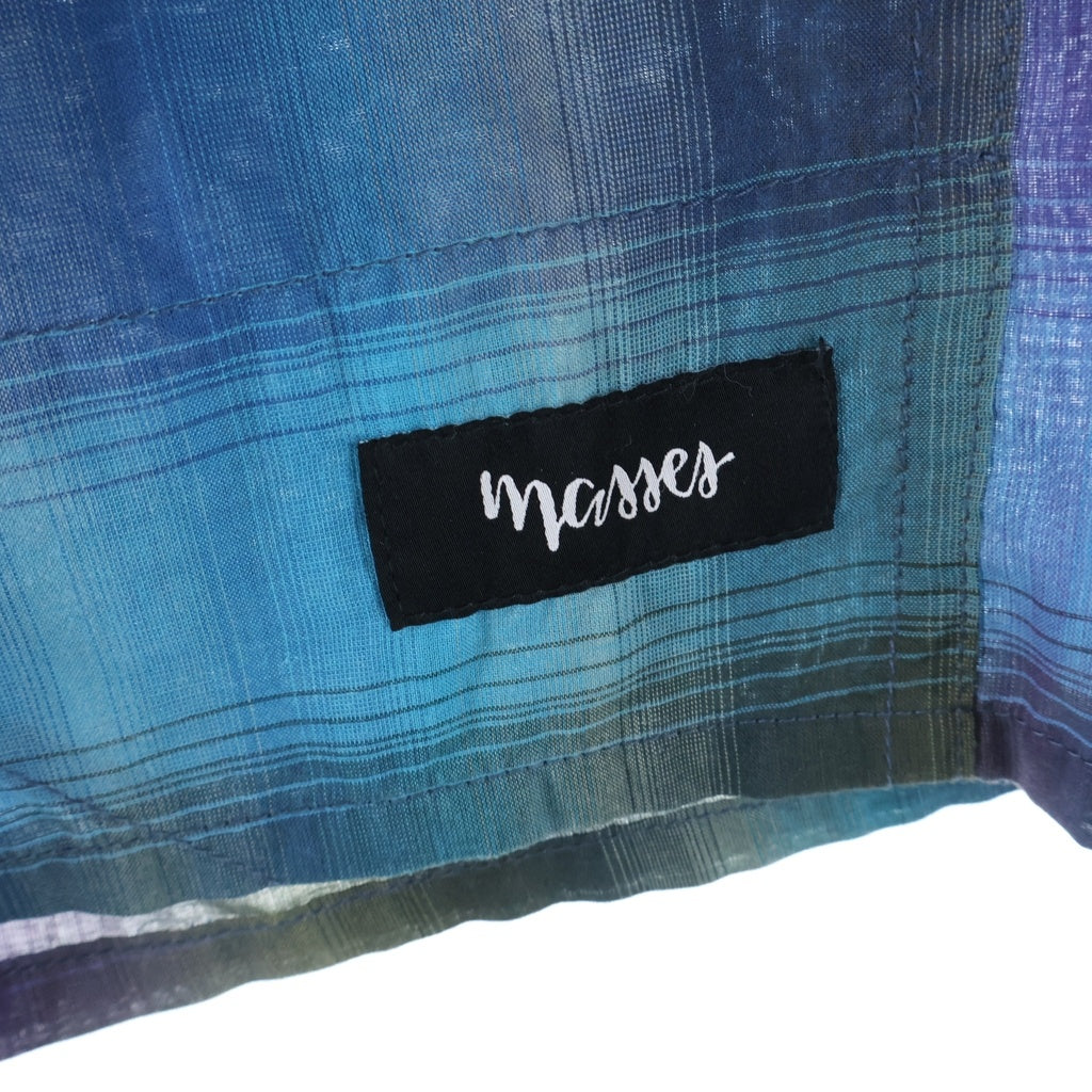 MASSES(マシス) SHADOW CHECK HARF PANTS シャドウチェックハーフパンツ ブルー/パープル -