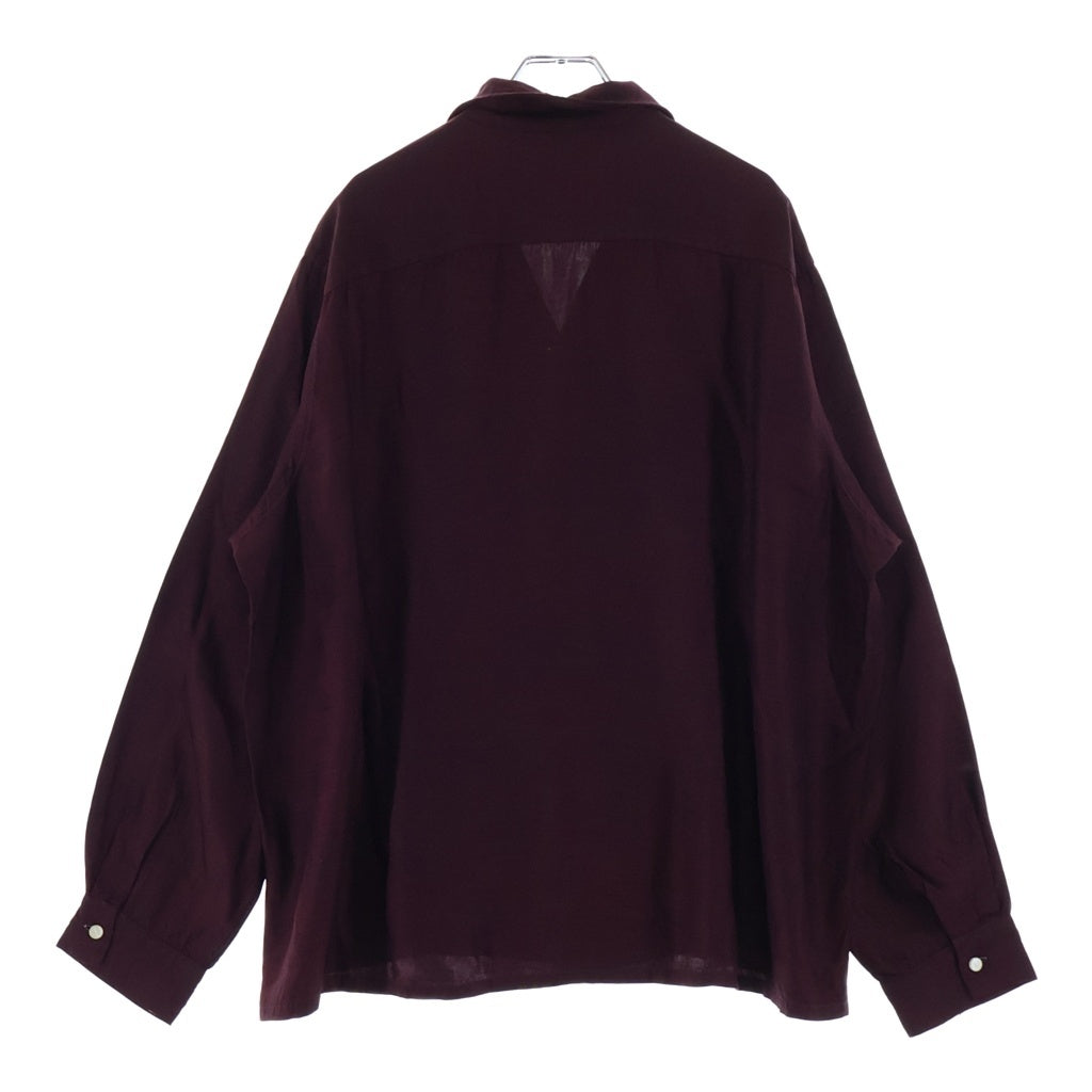 VINTAGE(ヴィンテージ) 50-60S BREWSTER OPEN COLLAR RAYON SHIRT オープンカラー レーヨンシャツ ボルドー -