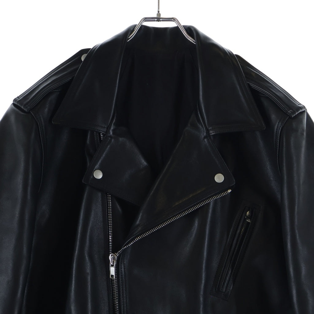 Rick Owens DRKSHDW(リックオウエンス ダークシャドウ) 23AW ジャンボ ルーク ストゥージズ ダブル ライダース レザー ジャケット イン DL02C3791-LHJP
