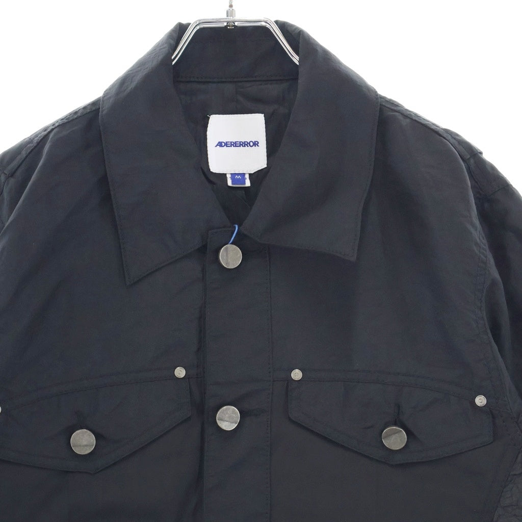 ADER ERROR(アーダーエラー) 3 MIX FABRIC JACKET 3ミックス ファブリック ジャケット ブラック BO01SSJK0104BK