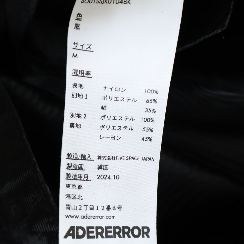 ADER ERROR(アーダーエラー) 3 MIX FABRIC JACKET 3ミックス ファブリック ジャケット ブラック BO01SSJK0104BK