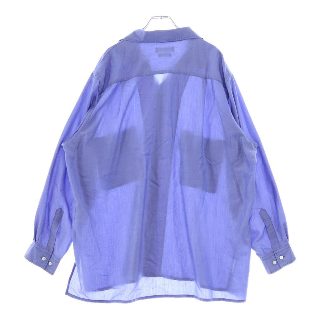 YOAK(ヨーク) OPEN COLLAR SHIRT オープンカラーシャツ ブルー YK23SS0478SH