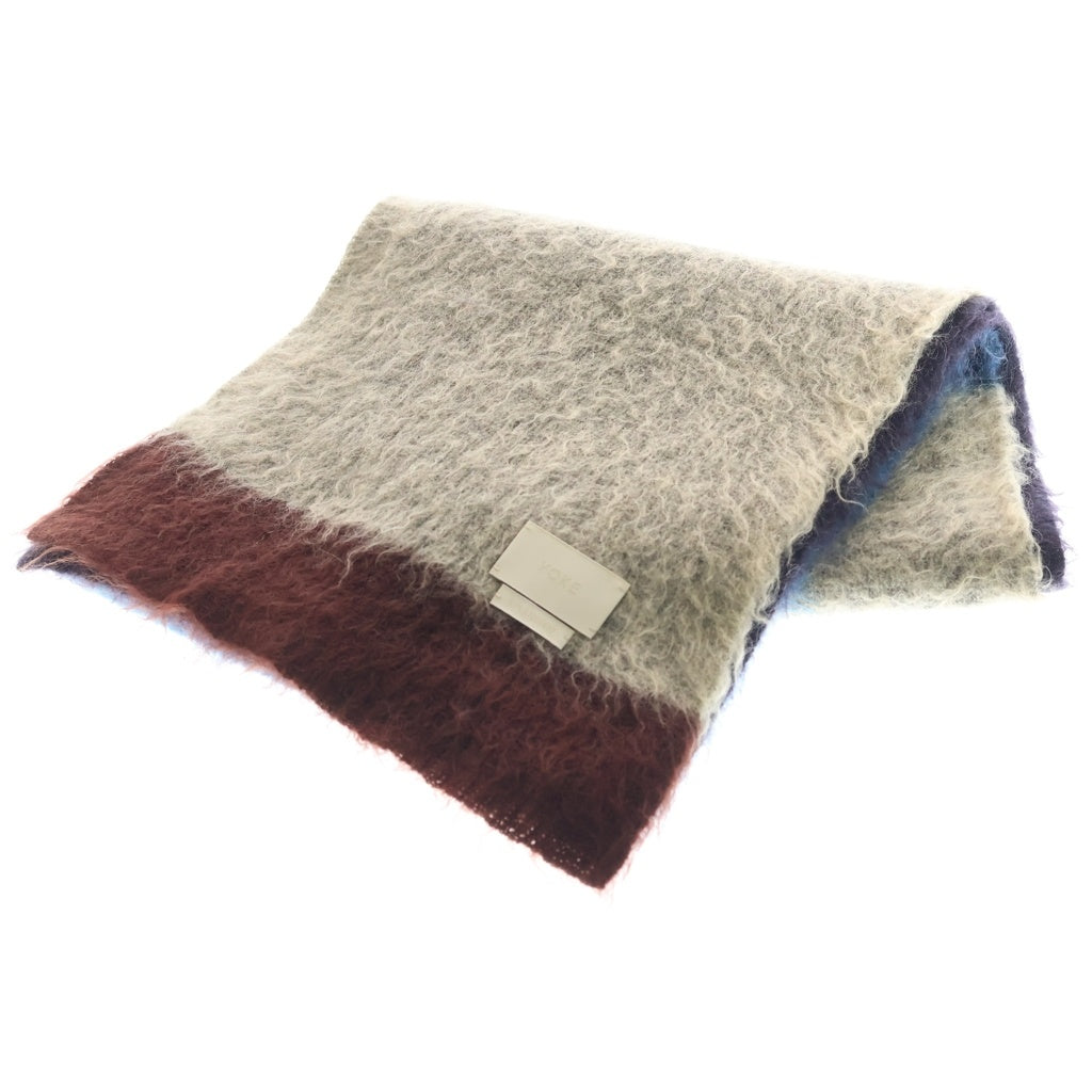 YOAK(ヨーク) MOHAIR BORDER LONG STOLE モヘア ボーダー ロング ストール マルチカラー YK23FW0573S