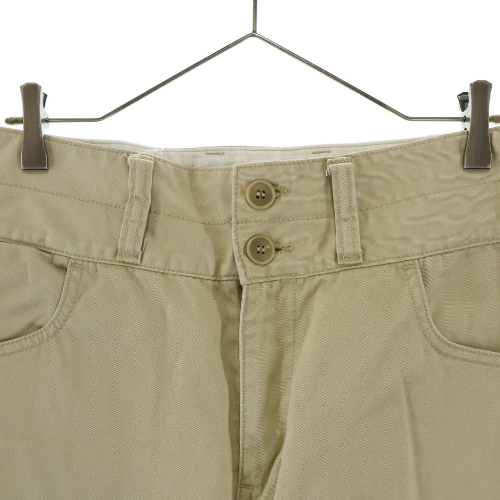 GANRYU(ガンリュウ) ASYMMETRIC SAROUEL PANTS アシンメトリーサルエルパンツ クロップドサルエルパンツ ベージュ EL-P003