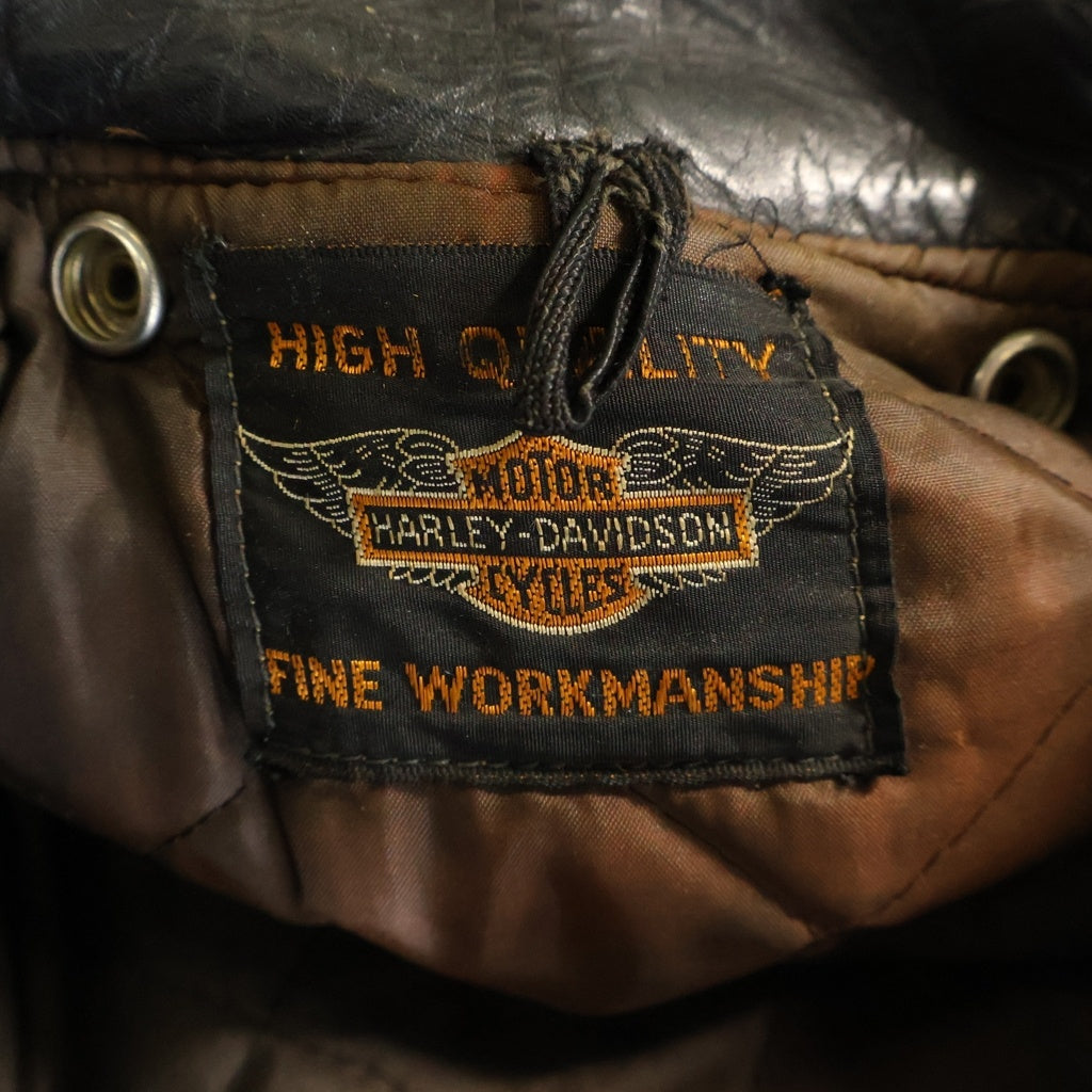 HARLEY DAVIDSON(ハーレーダビッドソン) 50S VINTAGE CYCLE CHAMP DOUBLE BREASTED LEATHER JACKET サイクル チャンプ ダブル レザー ジャケット ブラック