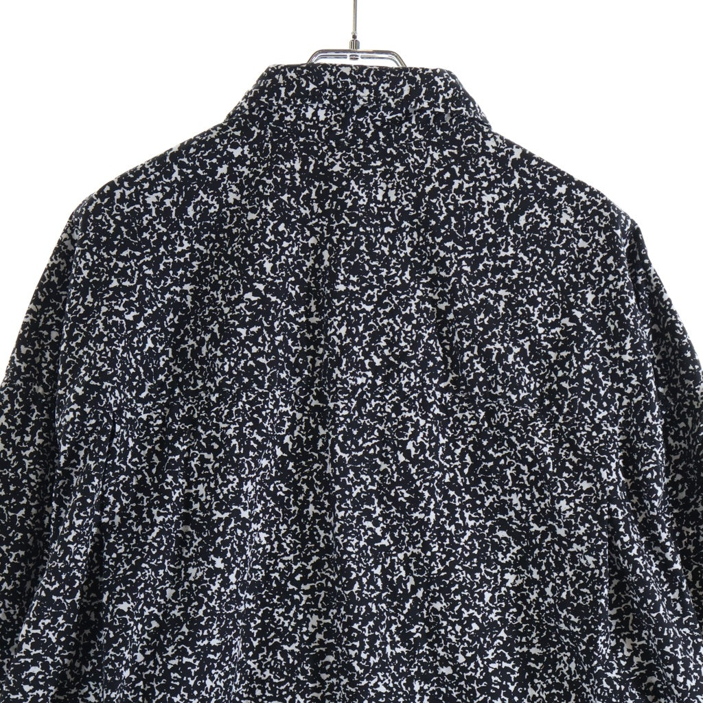 COOTIE(クーティー) 24SS allover printed broad l/s shirt 総柄 プリント 長袖 シャツ ホワイト/ブラック